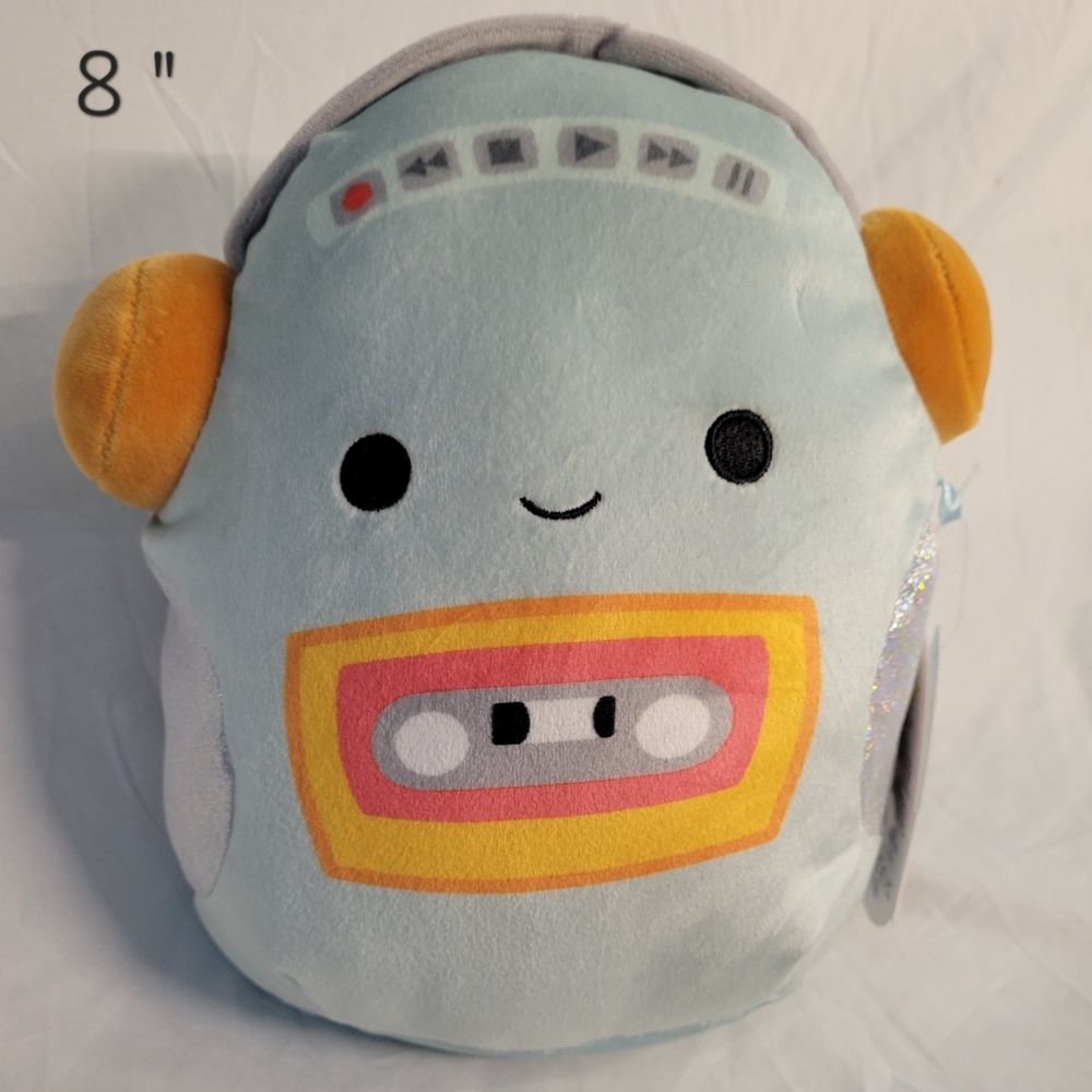 NWT 8" Casja the Cassette Player Walkman Squishmallow Kellytoy Gamer Plush